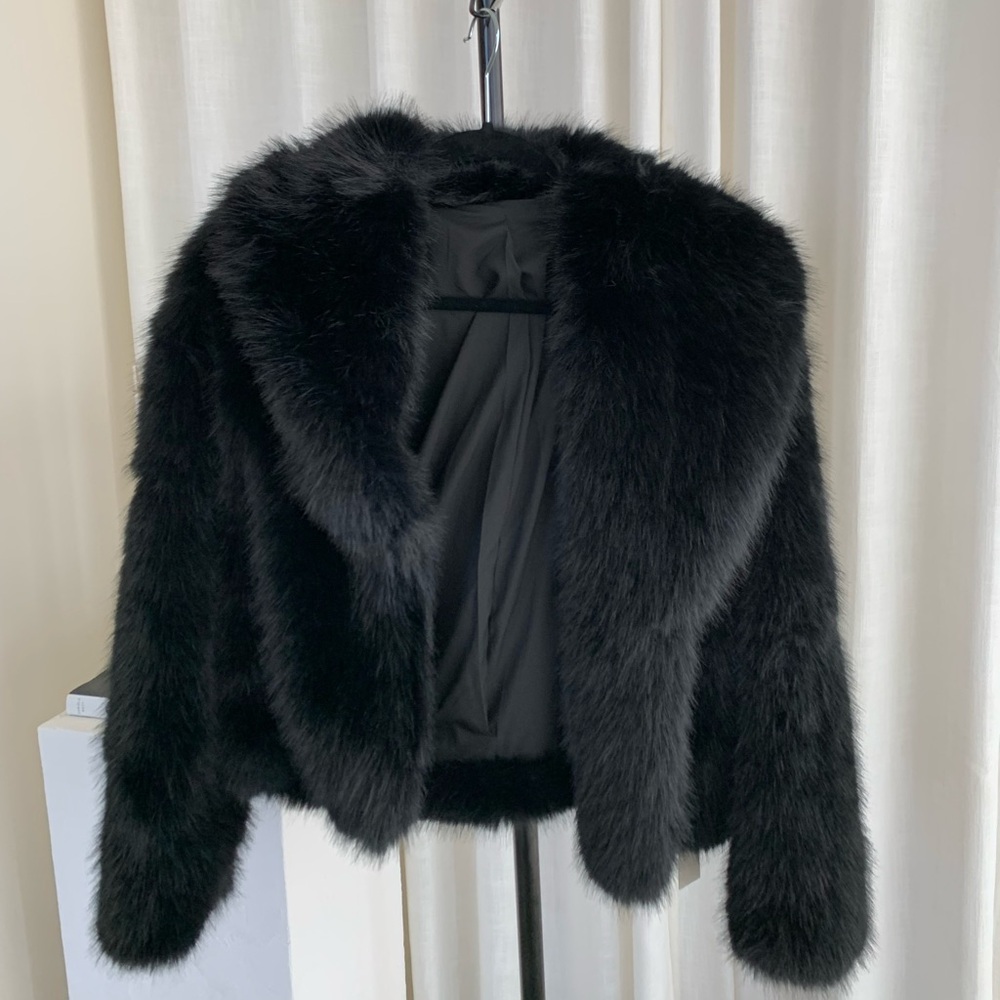 Black Faux Fur Jacket